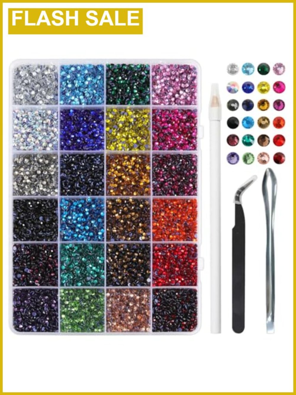 Hotfix Rhinestones Mixed 24 Colors SS10 14400pcs
